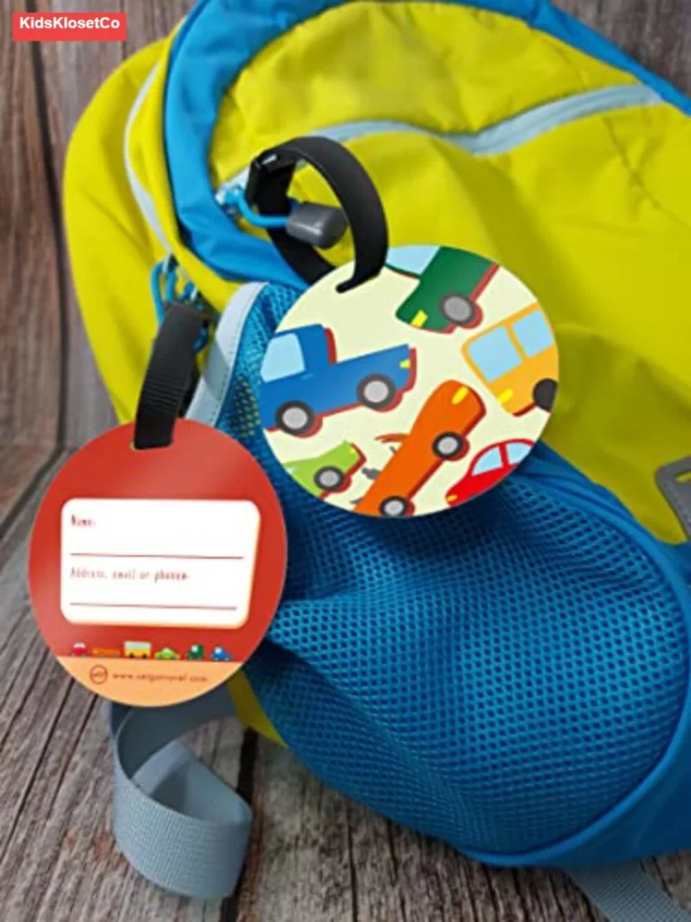 SetGo Kids Customizable Luggage Tags - Set of 2, Eco-Friendly Plastic, for